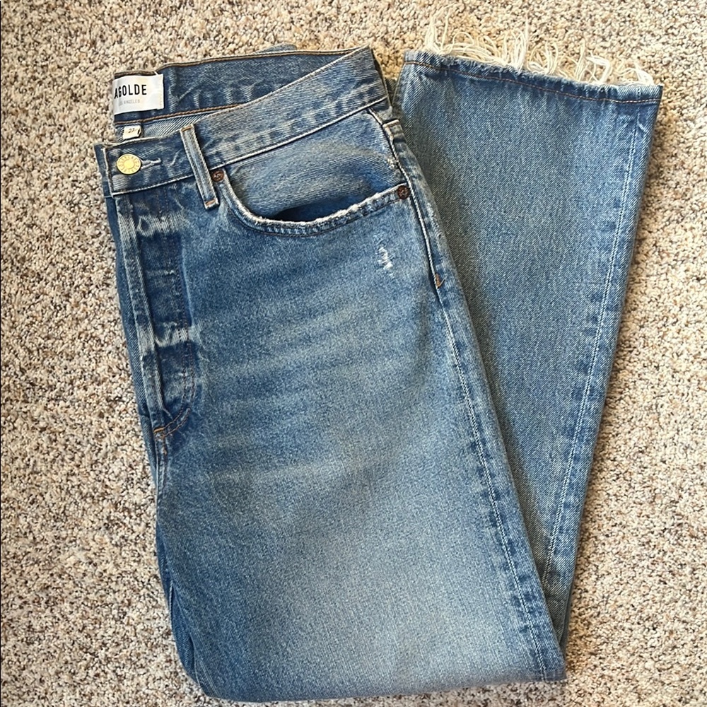 Agolde 90’s Crop Mid Rise Straight Jeans